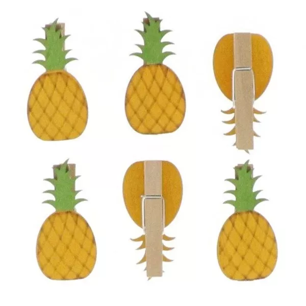 RETIF Ananas Clips En Bois 6X4,5Cm - Par 6