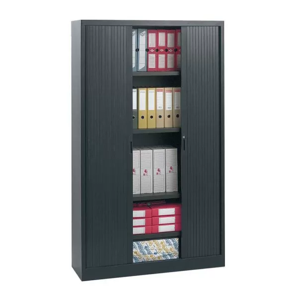 RETIF Armoire De Bureau Rideaux Noire H198Cm X L102Cm