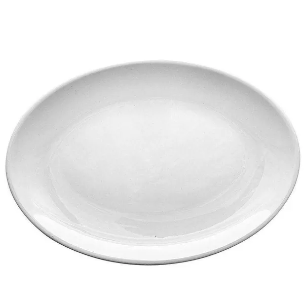 RETIF Assiette Ovale M Lamine Blanc