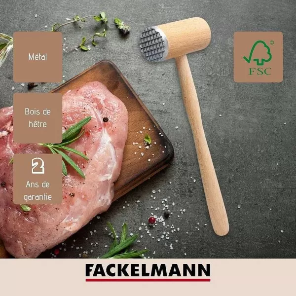 RETIF Attendrisseur De Viande En Bois Fsc Fackelmann Eco Friendly