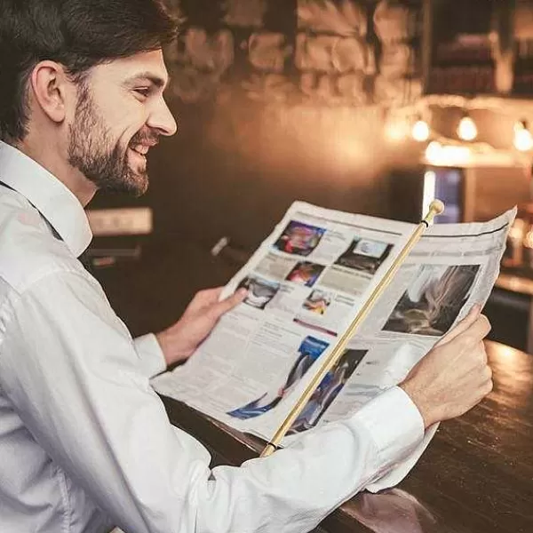 RETIF Baguette De Lecture Pour Journaux En Bois - L 80Cm