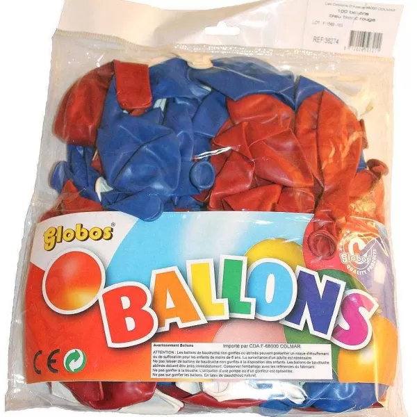 RETIF Ballons Bleu Blanc Rouge - Par 100