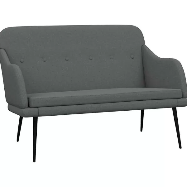 RETIF Banc Banquette 110X76X80Cm Tissu Gris Fonc