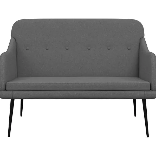 RETIF Banc Banquette 110X76X80Cm Tissu Gris Fonc