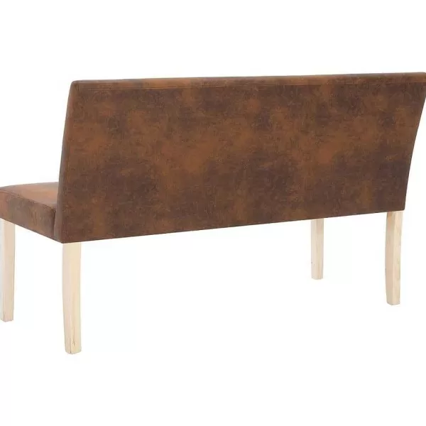 RETIF Banc Banquette 139,5Cm Marron Synth Tique Daim