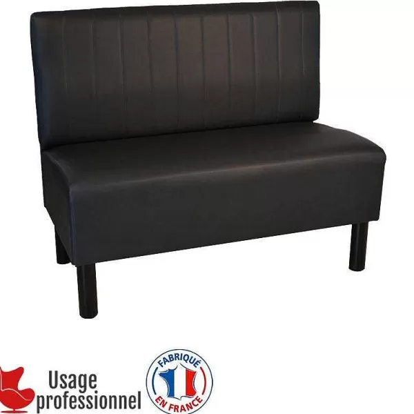 RETIF Banquette Style Bistrot - Country Noire - Piqure Sur Dossier