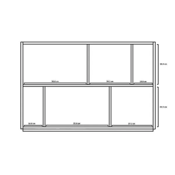 RETIF Biblioth Que M Lamine Blanc Nack 80X119X32Cm