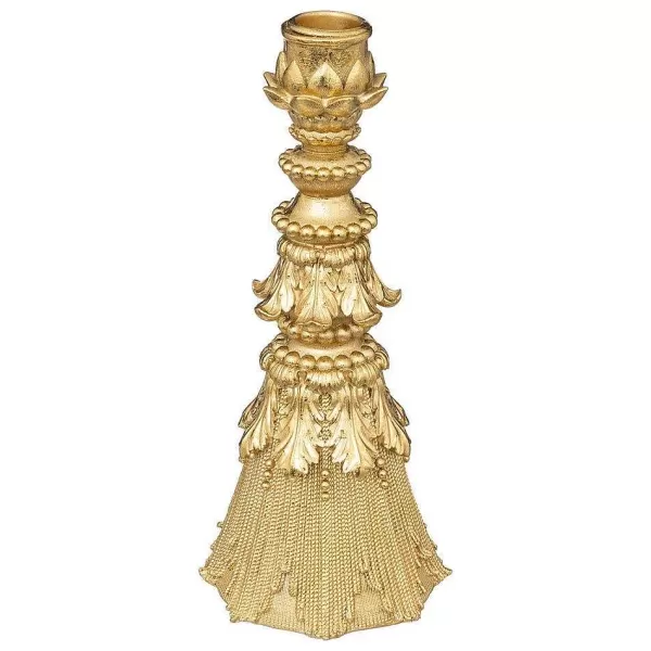 RETIF Bougeoir Chandelier Baroque Dor 9.5Xh 22.7Cm