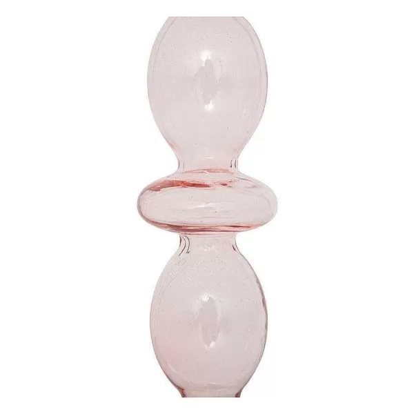 RETIF Bougeoir Chandelier En Verre Rose H25.7Cm