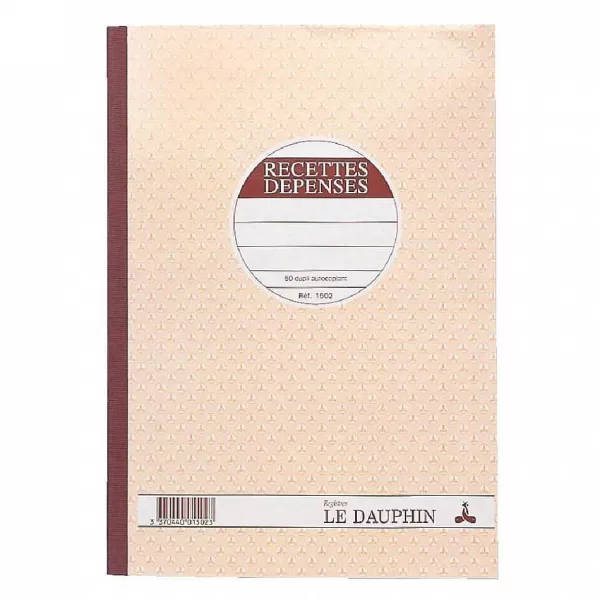 RETIF Cahier Caisse Dupli Recettes / D Penses - 50 Pages - 210X297Mm