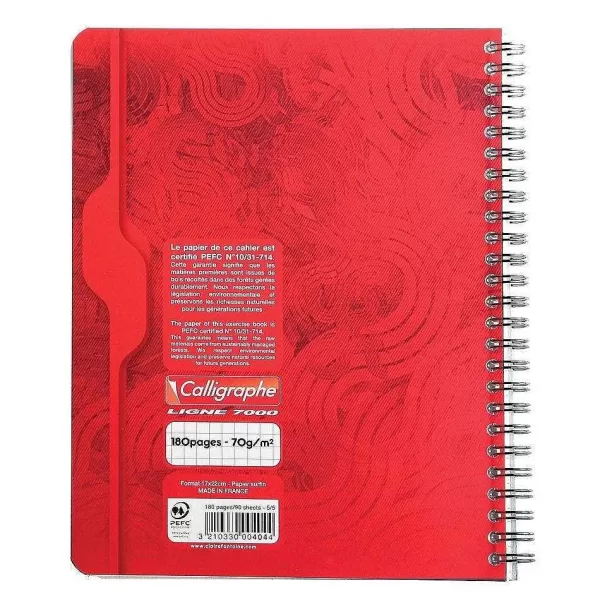 RETIF Cahier Calligraphe Petits Carreaux Spirales 180 Pages 70G 17X22Cm