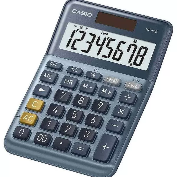 RETIF Calculatrice De Bureau Ms-80E 8 Chiffres Argent