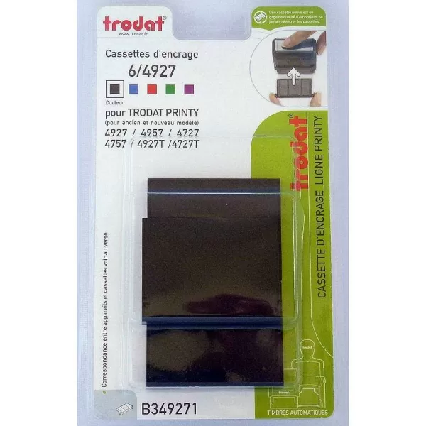 RETIF Cassette Encrage Noir Pour Tampon Trodat Printy R F.3822