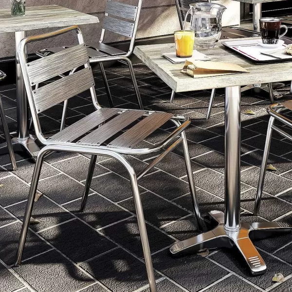 RETIF Chaise D'Ext Rieur Empilable Bruxelles En Aluminium