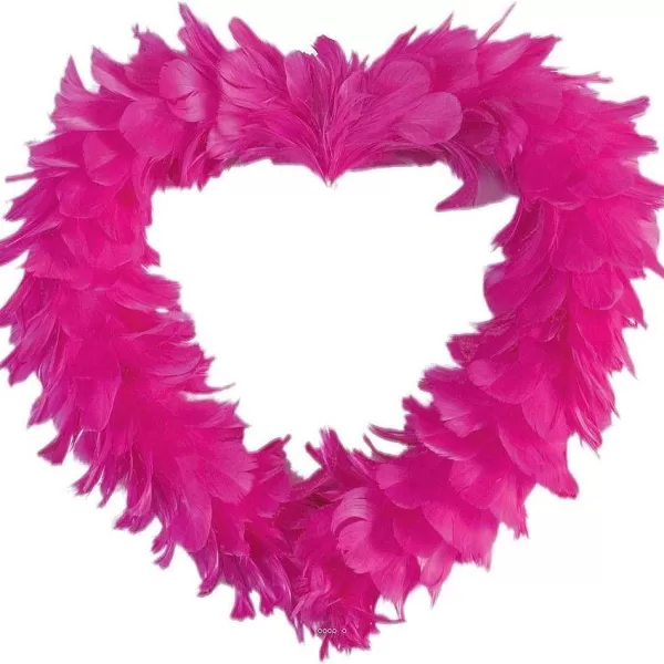 RETIF Coeur De Plumes Fuchsia 38X38Cm Rose Fushia