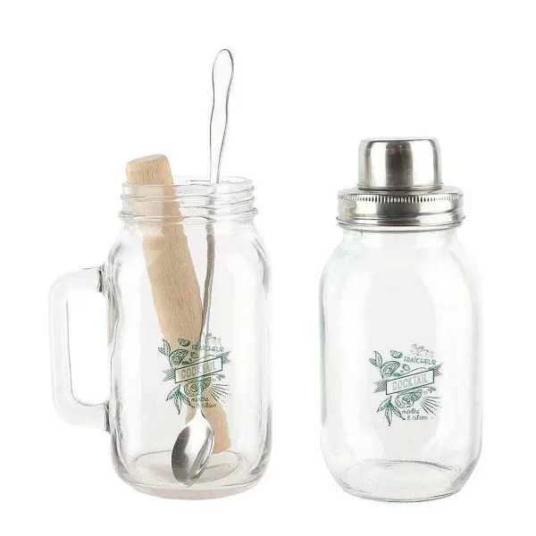 RETIF Coffret Cocktail Mason Jar Ustensiles Et Recettes