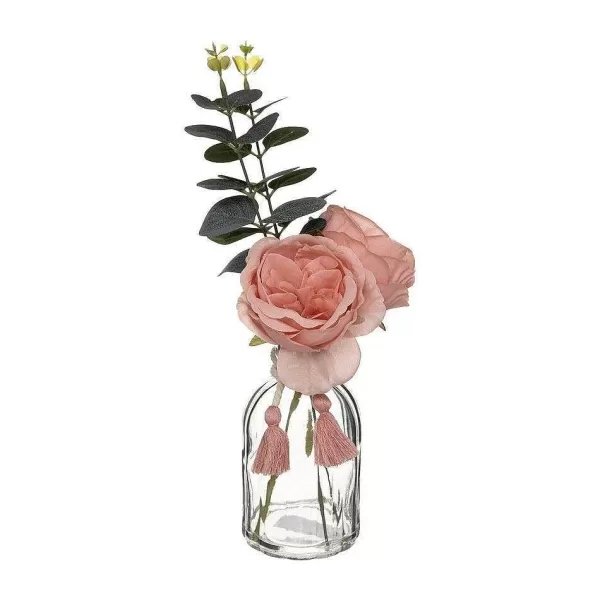 RETIF Composition Florale Artificielle Vase En Verre H30Cm