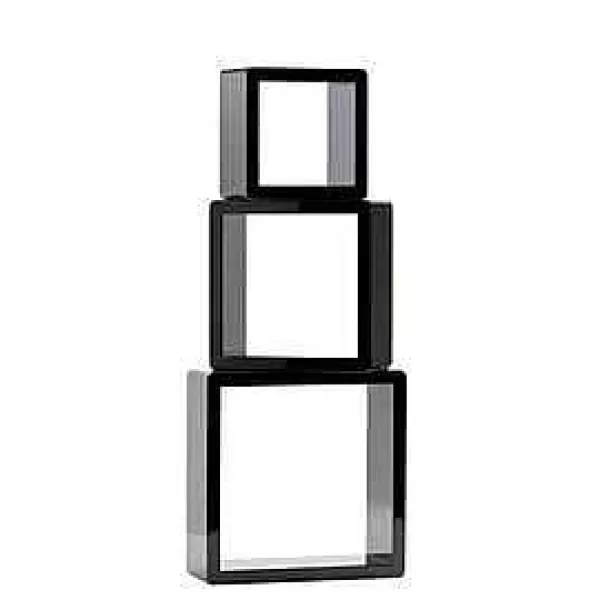 RETIF Cubes Noir Laqu 17X17+22X22+27X27Cm - Par 3