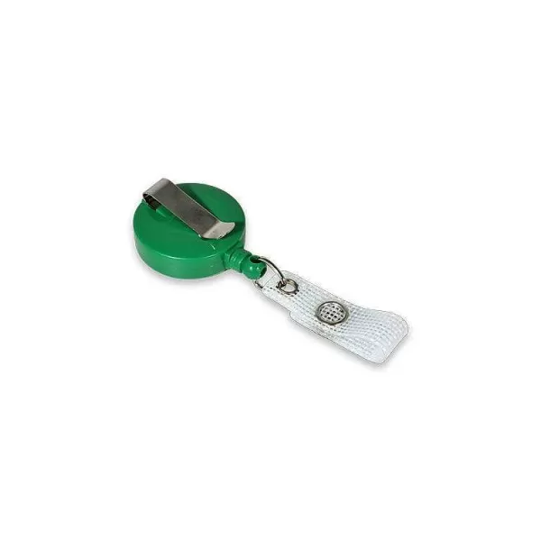 RETIF Enrouleur Attache Badge Plastique - Vert (Lot De 100)