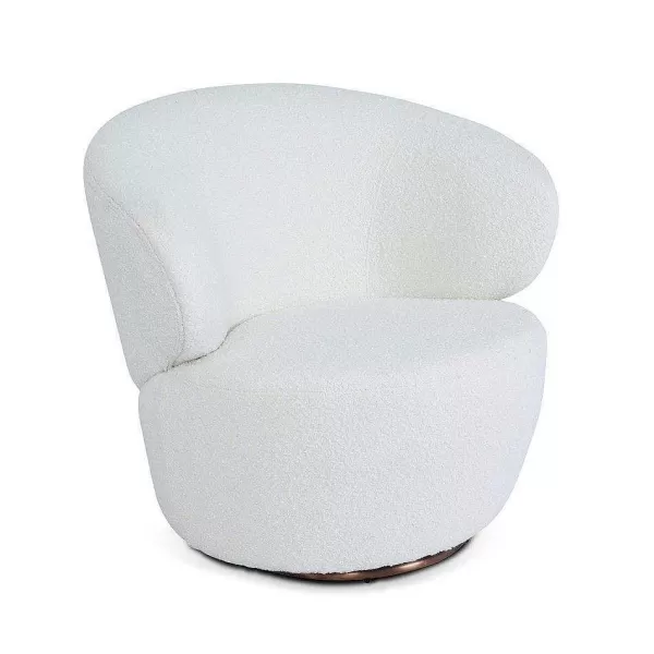 RETIF Fauteuil Cosy En Bouclette Blanc