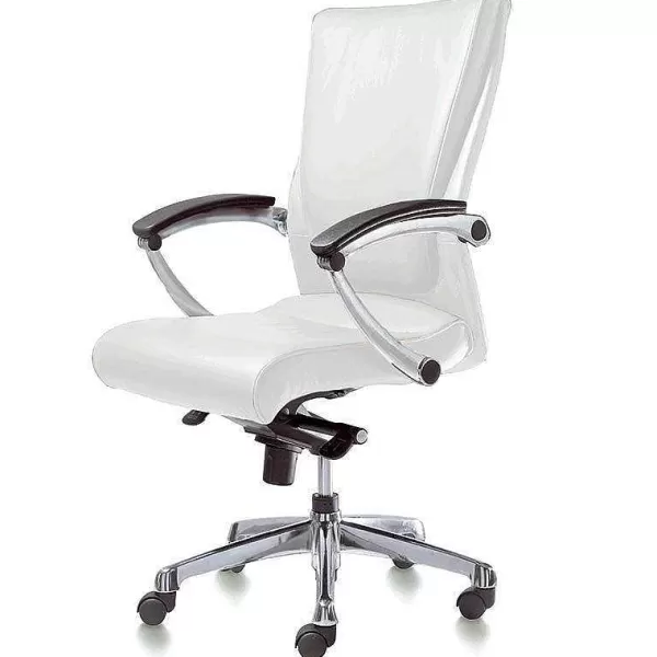 RETIF Fauteuil De Direction - Cuir Blanc