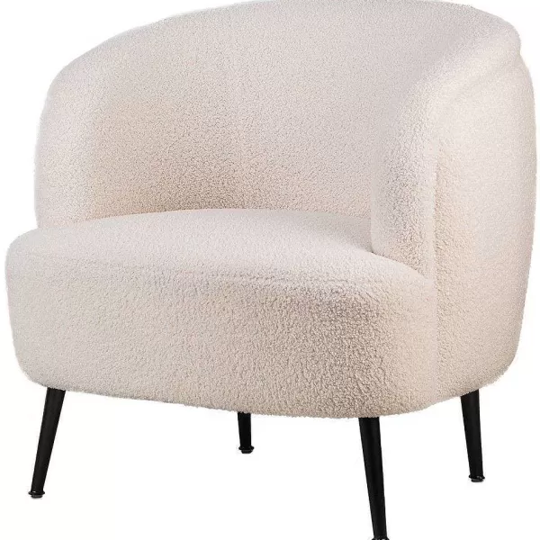 RETIF Fauteuil Scandinave Blanc Design Pieds M Tal 75X70X80Cm