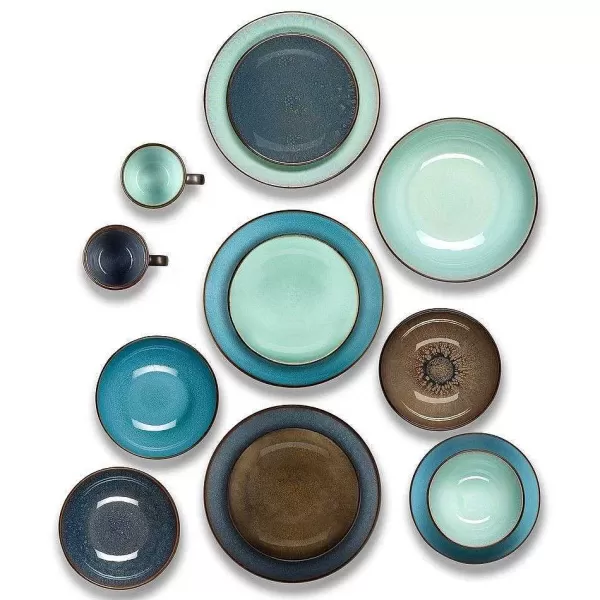 RETIF Feeling Turquoise Coffret 6 Assiettes Plates