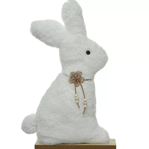 RETIF Lapin En Peluche Blanc Poser H21 Cm