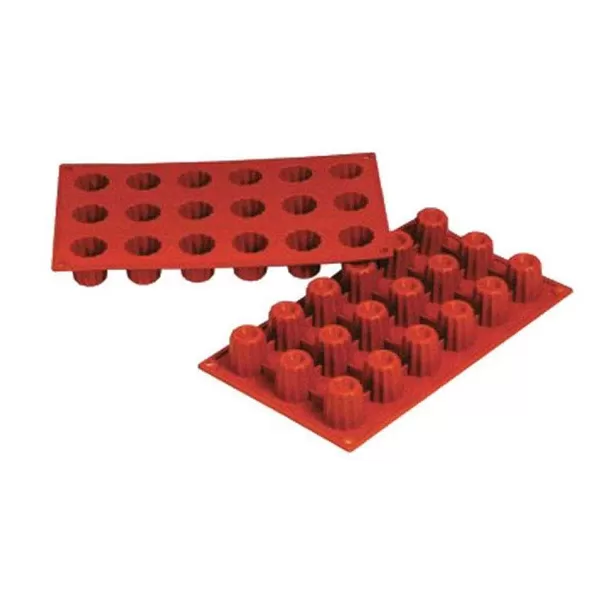 RETIF Moule Cannel S 3,5X3,5Cm Silicone Rouge 17,5X30Cm