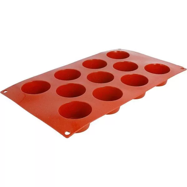 RETIF Moule Muffins Silicone Rouge 17,5X30Cm