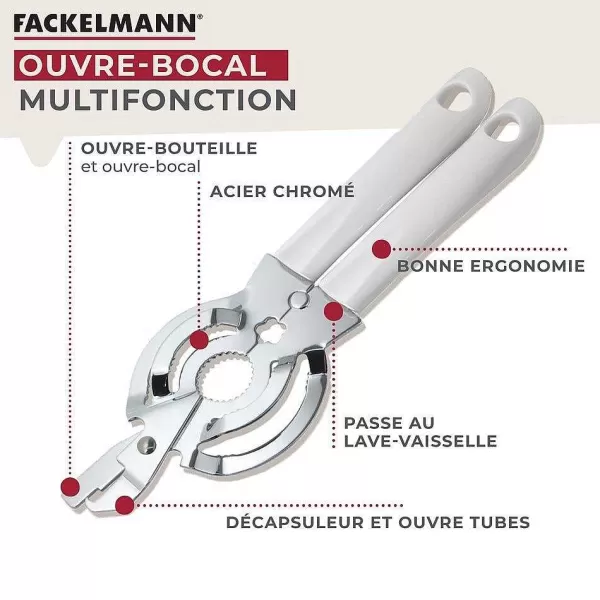 RETIF Ouvre Bocal Manuel Multifonction 27Cm Fackelmann Arcadalina