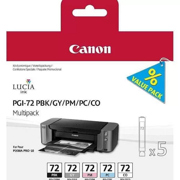 RETIF Pack De 5 Cartouche Jet D'Encre Pgi-72 Pixma Pro