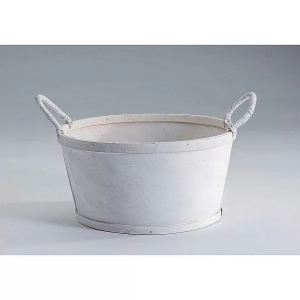 RETIF Panier Rond Bois Blanc Avec Anses Diam.23Cm