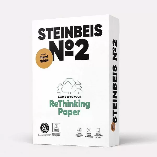 RETIF Papier Steinbeis N°2X500 Feuilles Blanches A4 100% Recycl - 80Gr