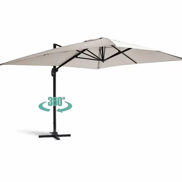 RETIF Parasol D Port 3X4M En Aluminium Cru