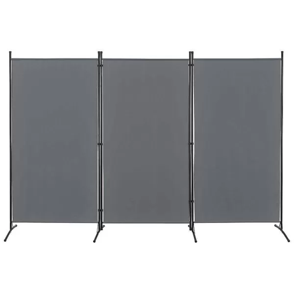 RETIF Paravent De Confidentialit 3 Panneaux Teruel 176X260Cm Gris Fonc