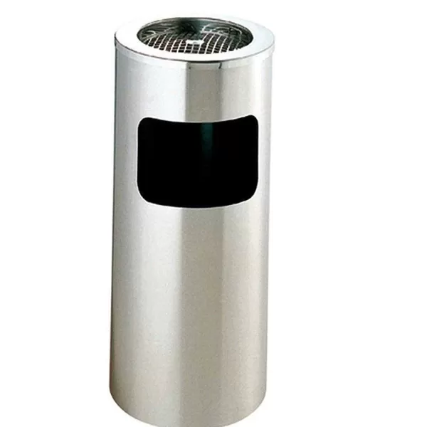 RETIF Poubelle Cylindrique Avec Cendrier En Inox 25X60,5Cm