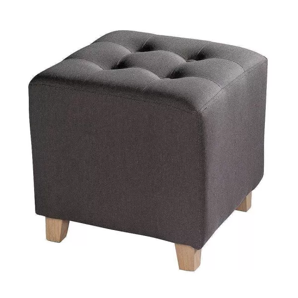 RETIF Pouf Lin Gris 35X35X35Cm