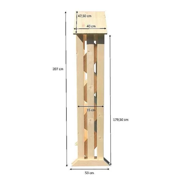 RETIF Pr Sentoir Bois Cabane - 4 Niveaux - Hauteur 207 Cm