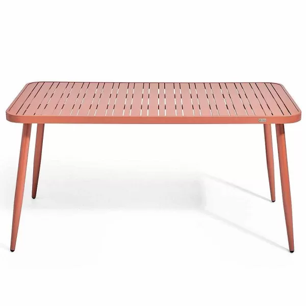 RETIF Table D'Exterieur En Aluminium Terracotta