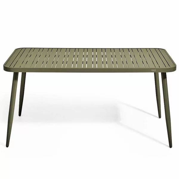 RETIF Table D'Exterieur En Aluminium Vert Kaki