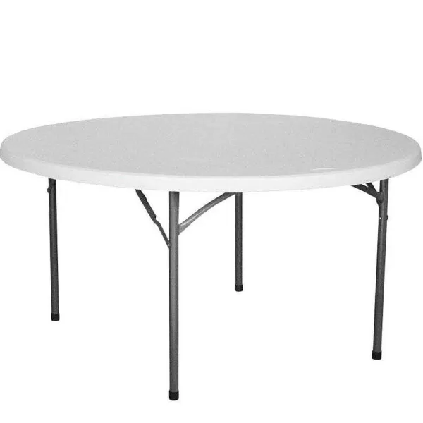 RETIF Table Pliante De R Ception Hdpe Ronde Nimes Blanche