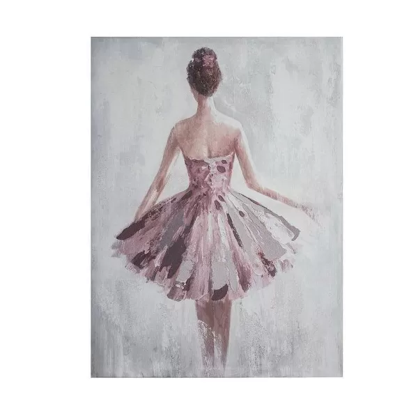 RETIF Tableau Toile Murale Peinte Danseuse 58X78Cm