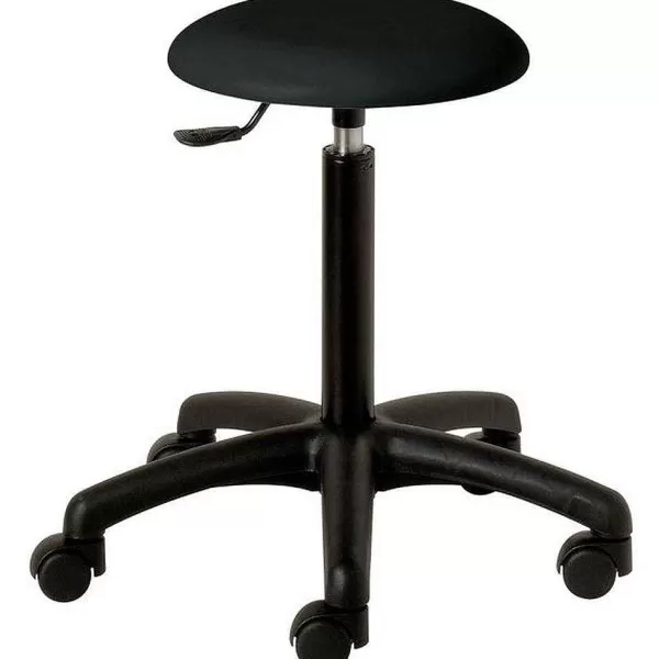 RETIF Tabouret Roulettes Noir R Glable H (51 71)Cm