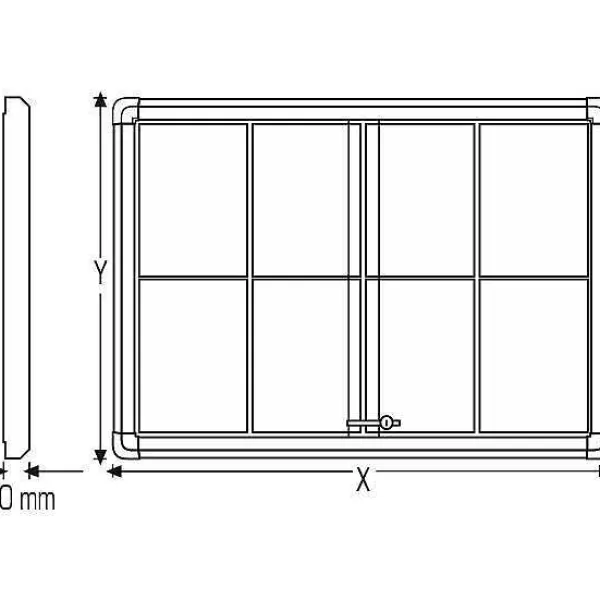 RETIF Vitrine Fond M Tal Magn Tique Double-Ouverture 18 A4